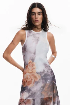 Vestidos Y Monos-Desigual Vestido asimétrico flores