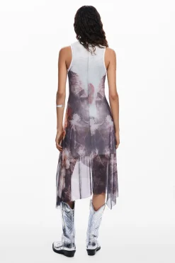 Vestidos Y Monos-Desigual Vestido asimétrico flores