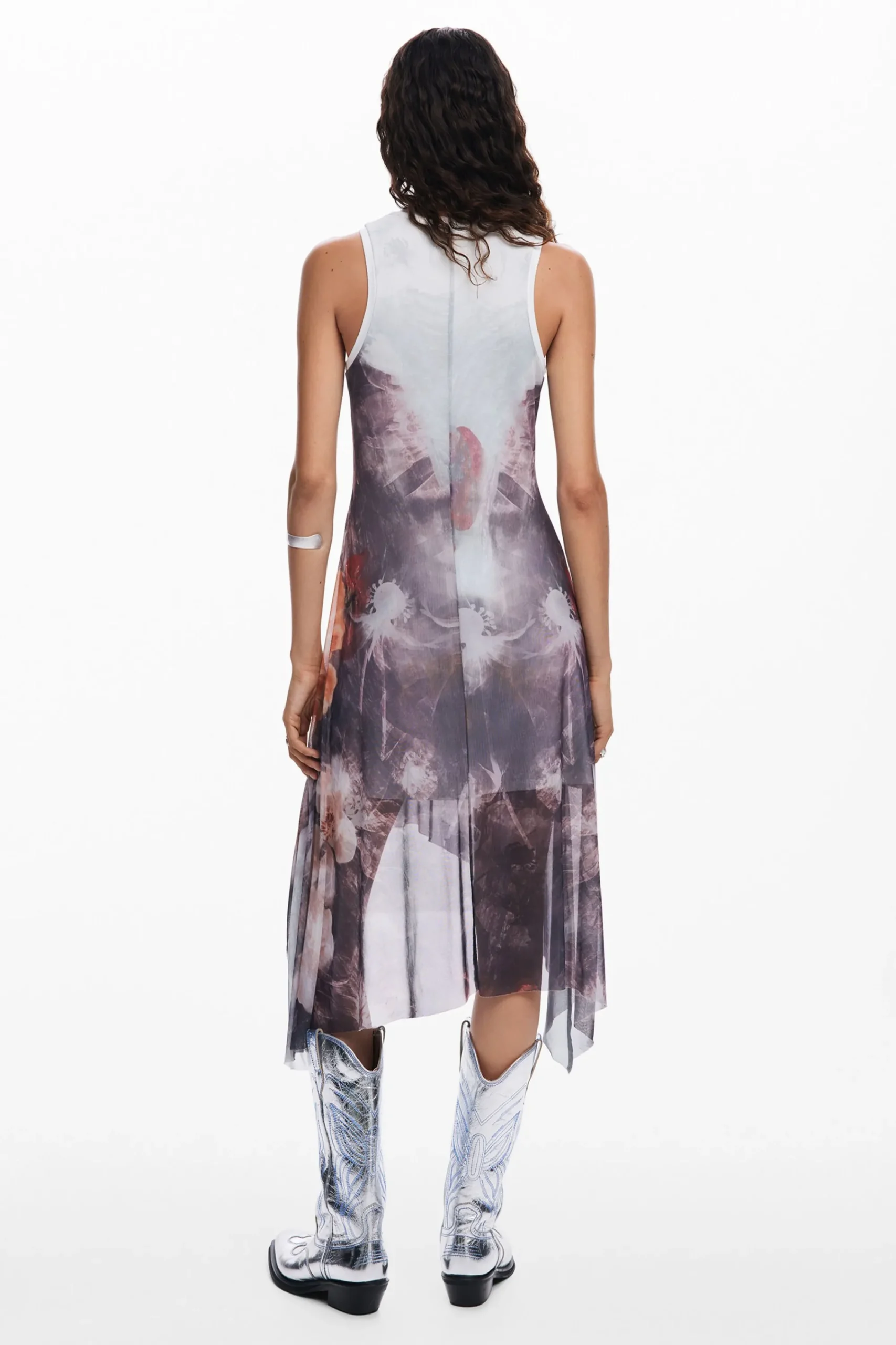 Vestidos Y Monos-Desigual Vestido asimétrico flores