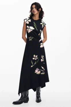 Vestidos Y Monos-Desigual Vestido asimétrico flores