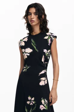 Vestidos Y Monos-Desigual Vestido asimétrico flores