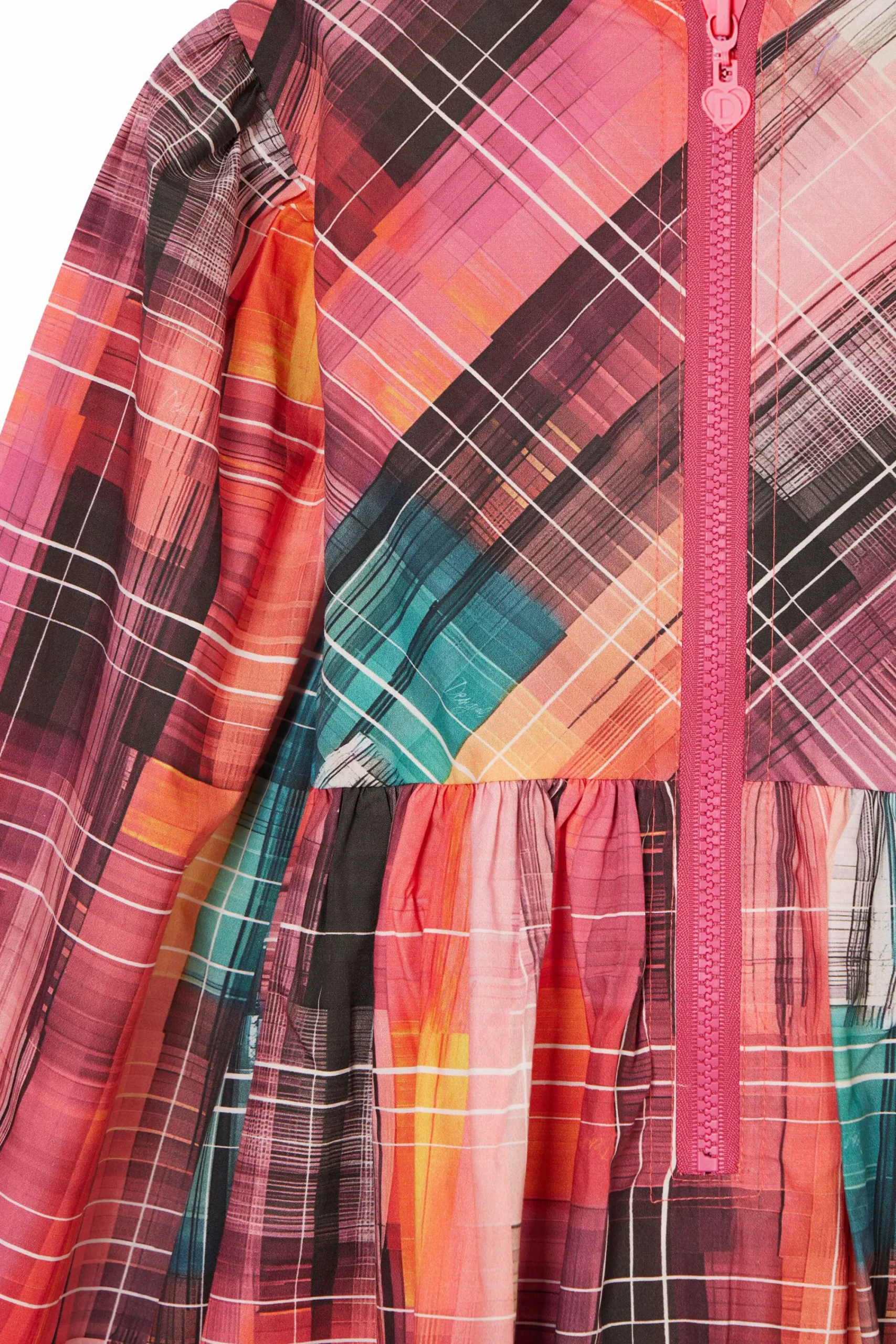 Vestidos-Desigual Vestido camisero cuadros