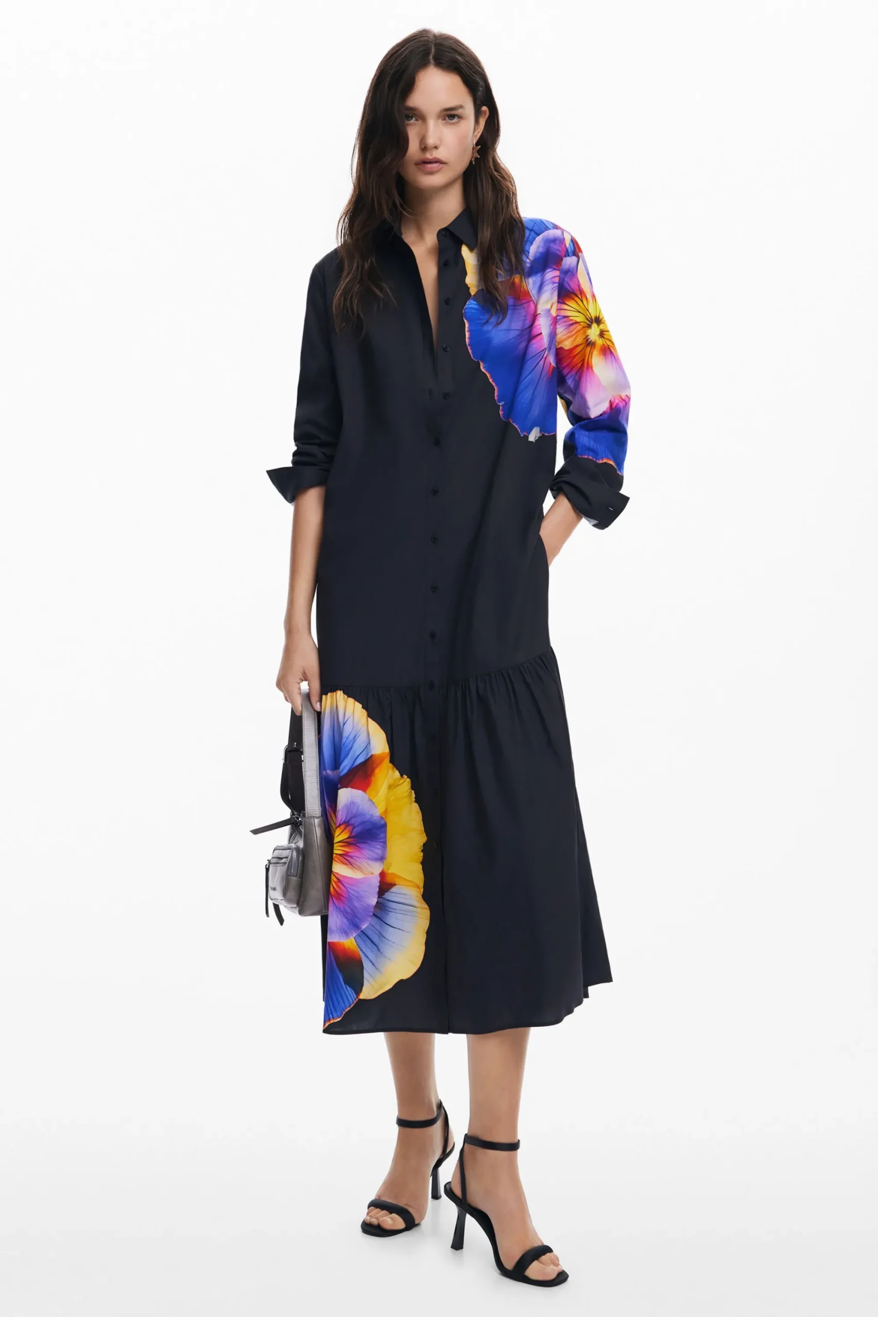 Vestidos Y Monos-Desigual Vestido camisero flores M. Christian Lacroix