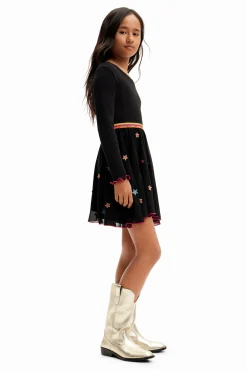 Vestidos-Desigual Vestido combinado estrellas