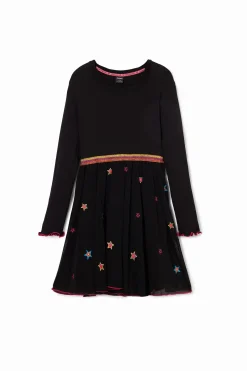 Vestidos-Desigual Vestido combinado estrellas