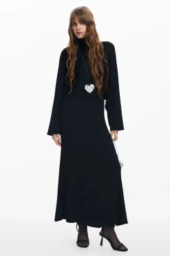 Ropa De Punto|Vestidos Y Monos-Desigual Vestido combinado liso