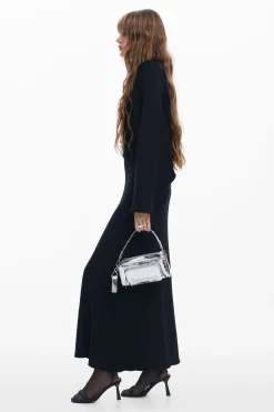 Ropa De Punto|Vestidos Y Monos-Desigual Vestido combinado liso