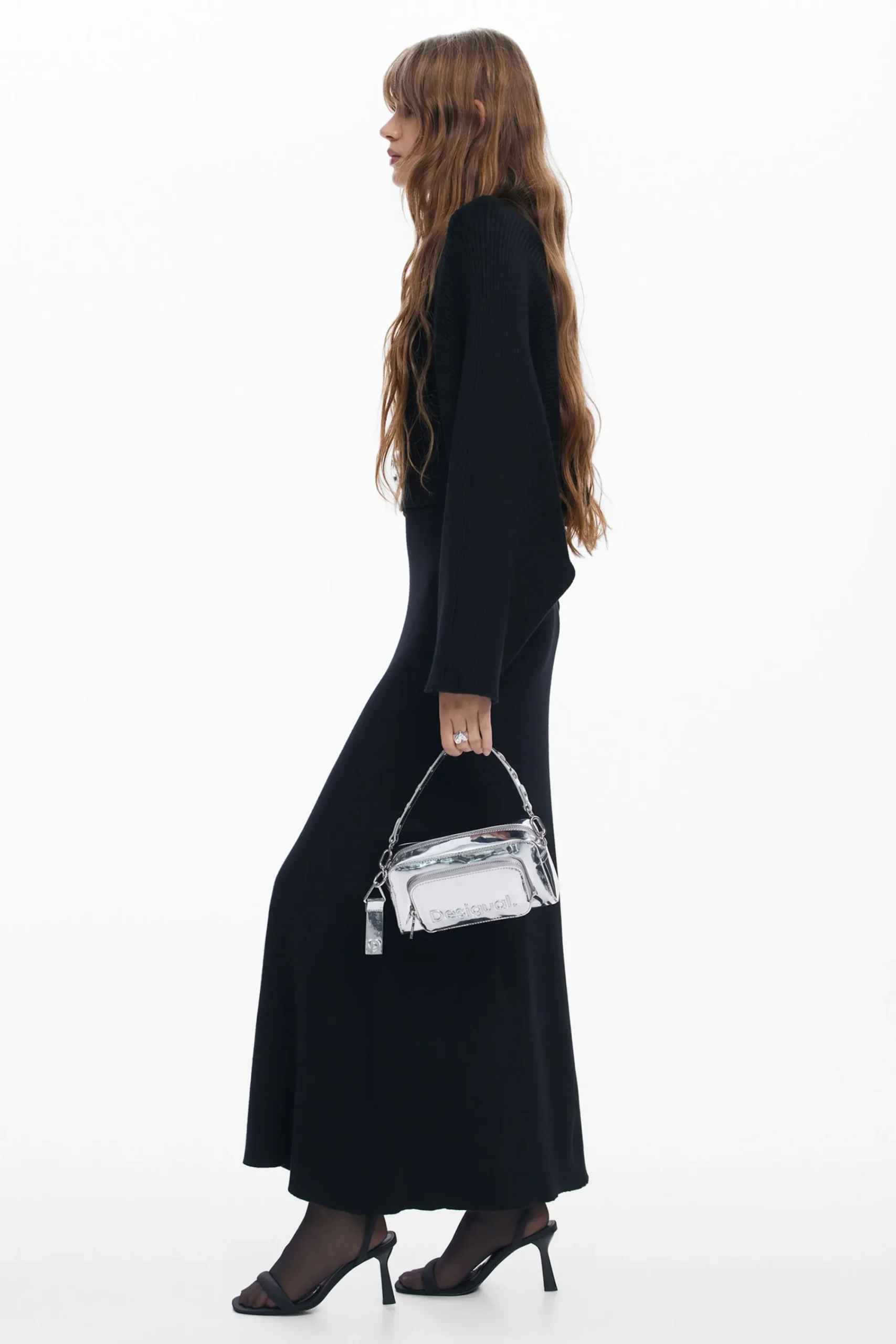 Ropa De Punto|Vestidos Y Monos-Desigual Vestido combinado liso