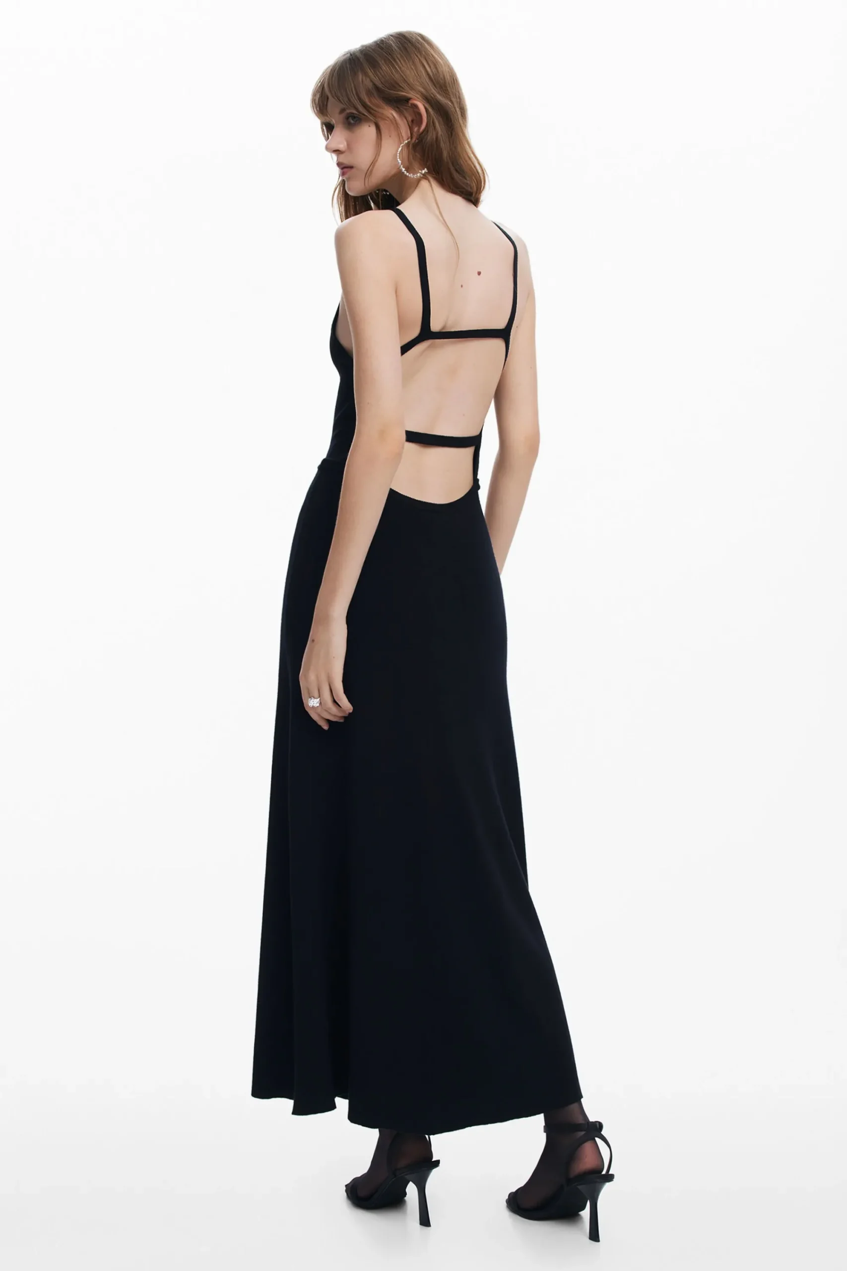 Ropa De Punto|Vestidos Y Monos-Desigual Vestido combinado liso