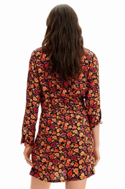 Vestidos Y Monos-Desigual Vestido corto camisero flores