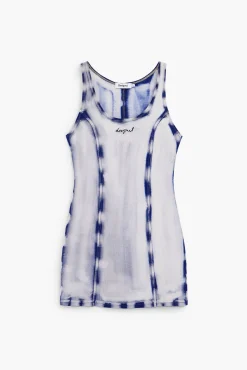 Vestidos Y Monos-Desigual Vestido corto efecto lavado