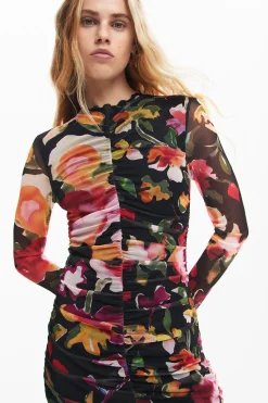 Vestidos Y Monos-Desigual Vestido corto flores