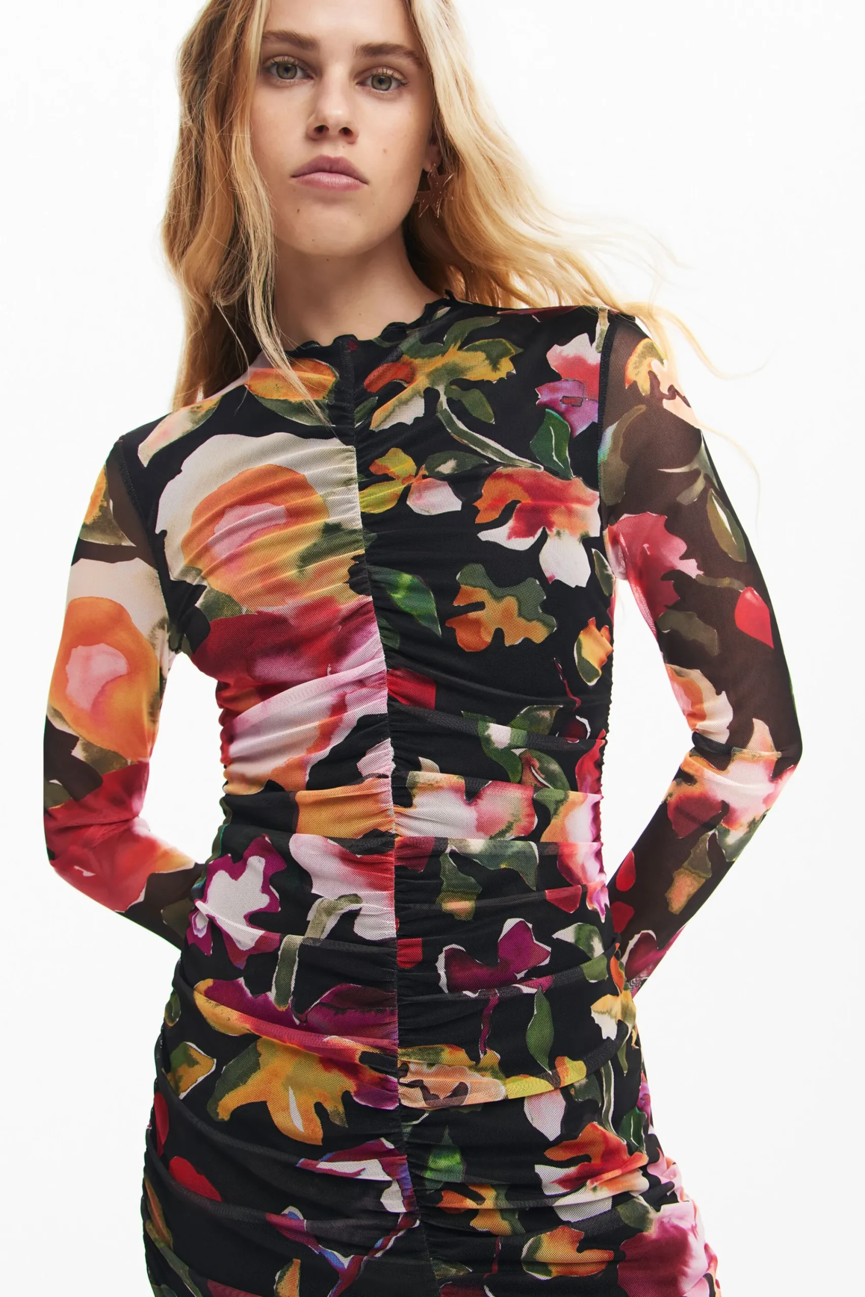 Vestidos Y Monos-Desigual Vestido corto flores