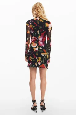 Vestidos Y Monos-Desigual Vestido corto flores