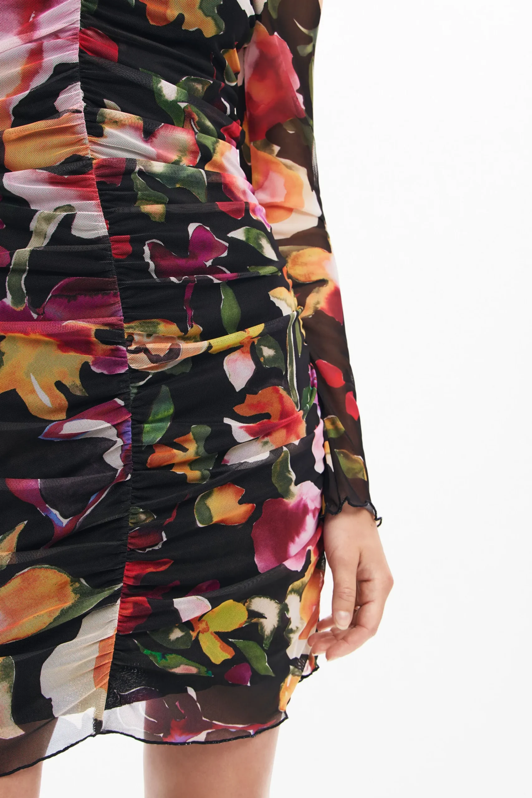 Vestidos Y Monos-Desigual Vestido corto flores