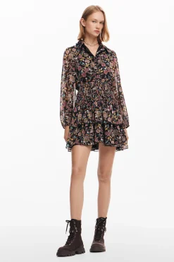 Vestidos Y Monos-Desigual Vestido corto flores