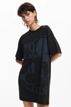 Vestidos Y Monos-Desigual Vestido corto manga corta Mickey