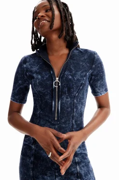 Vestidos Y Monos-Desigual Vestido efecto denim