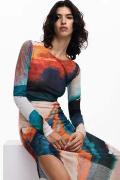 Vestidos Y Monos-Desigual Vestido estampado
