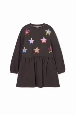 Vestidos-Desigual Vestido estrellas sudadera