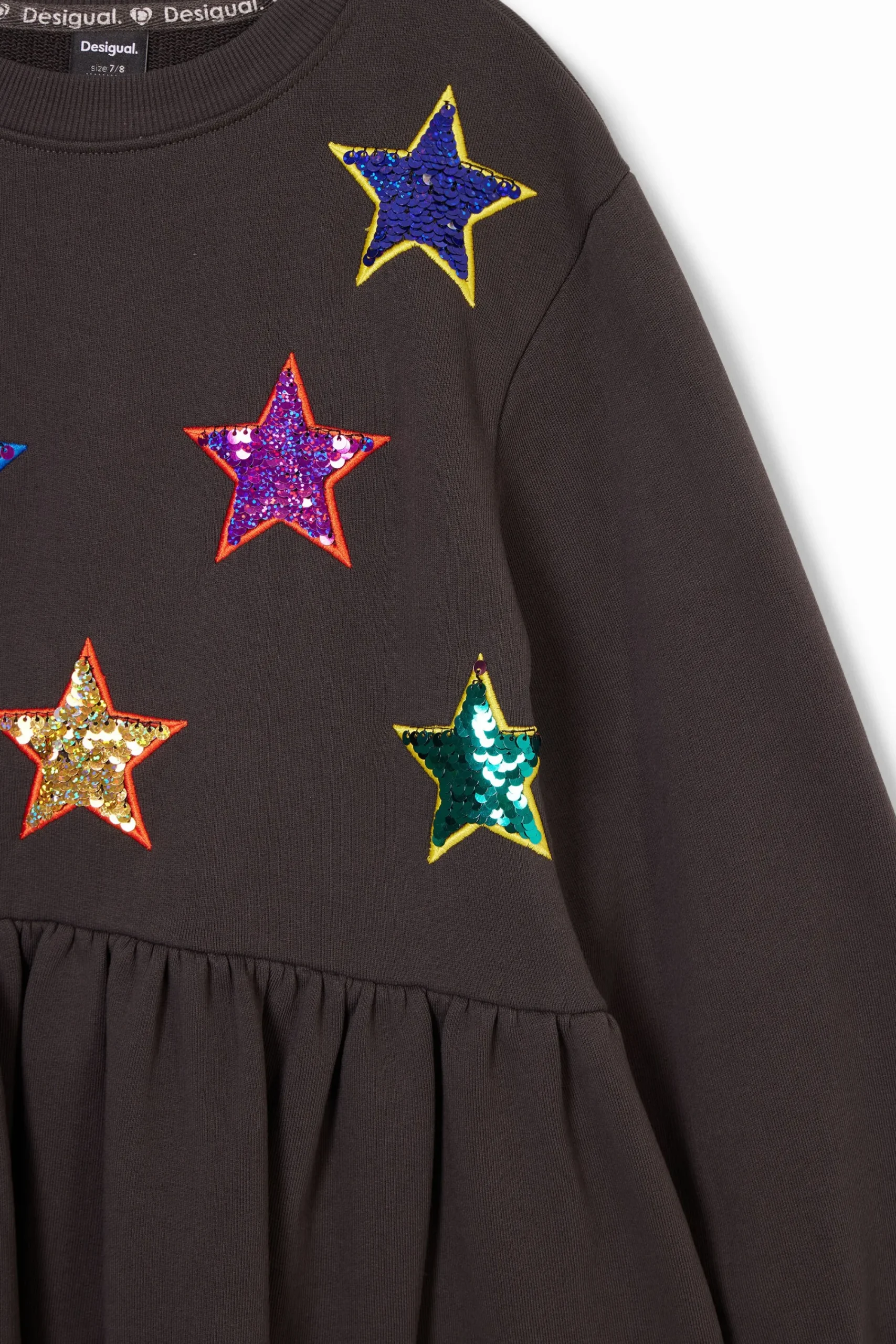 Vestidos-Desigual Vestido estrellas sudadera
