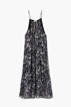 Vestidos Y Monos-Desigual Vestido halter ilustraciones flores