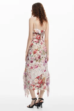 Vestidos Y Monos-Desigual Vestido largo flores