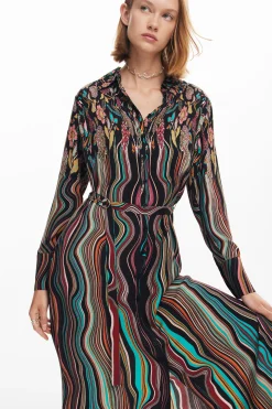 Vestidos Y Monos-Desigual Vestido midi camisero
