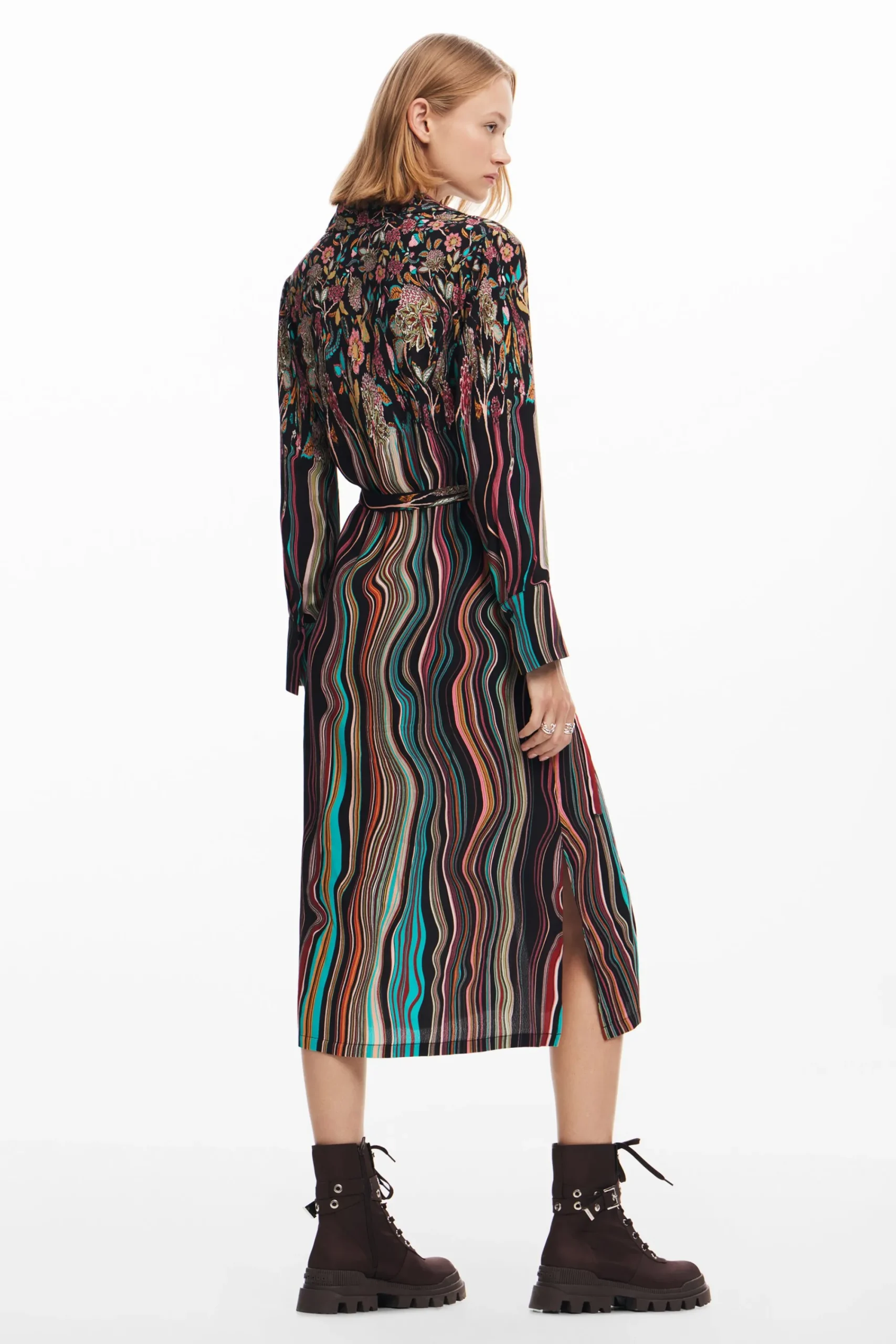 Vestidos Y Monos-Desigual Vestido midi camisero