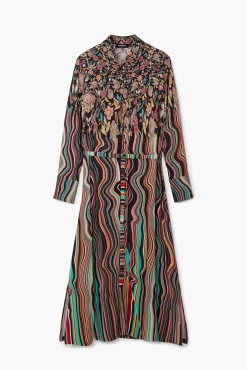 Vestidos Y Monos-Desigual Vestido midi camisero