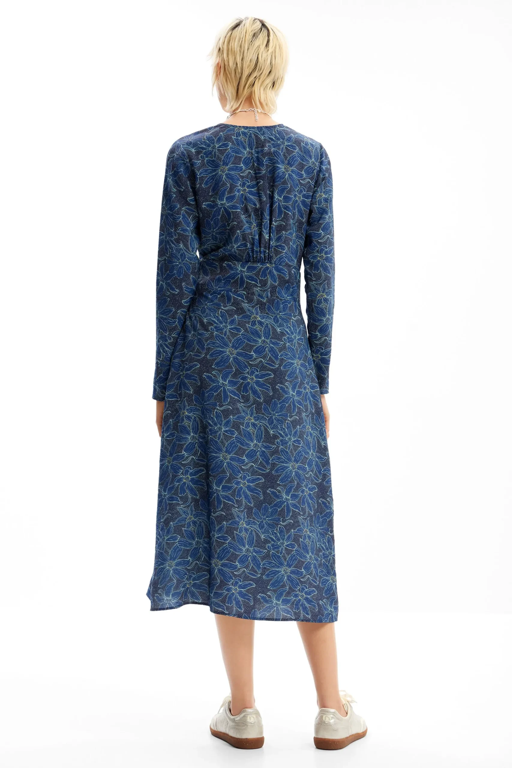 Vestidos Y Monos-Desigual Vestido midi camisero flores