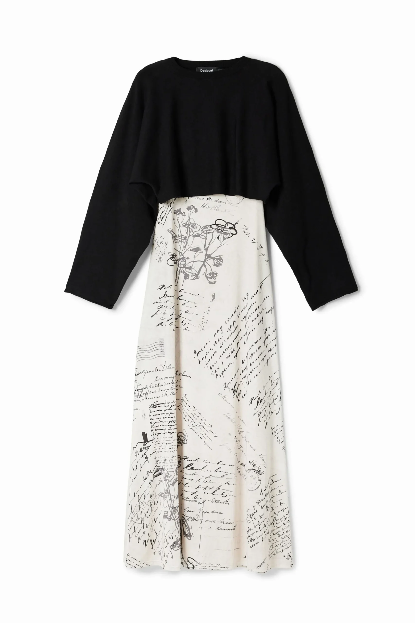 Vestidos Y Monos-Desigual Vestido midi combinado