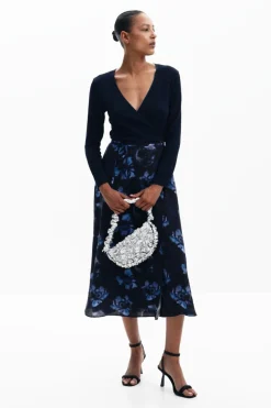 Vestidos Y Monos-Desigual Vestido midi combinado