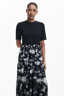 Vestidos Y Monos-Desigual Vestido midi combinado
