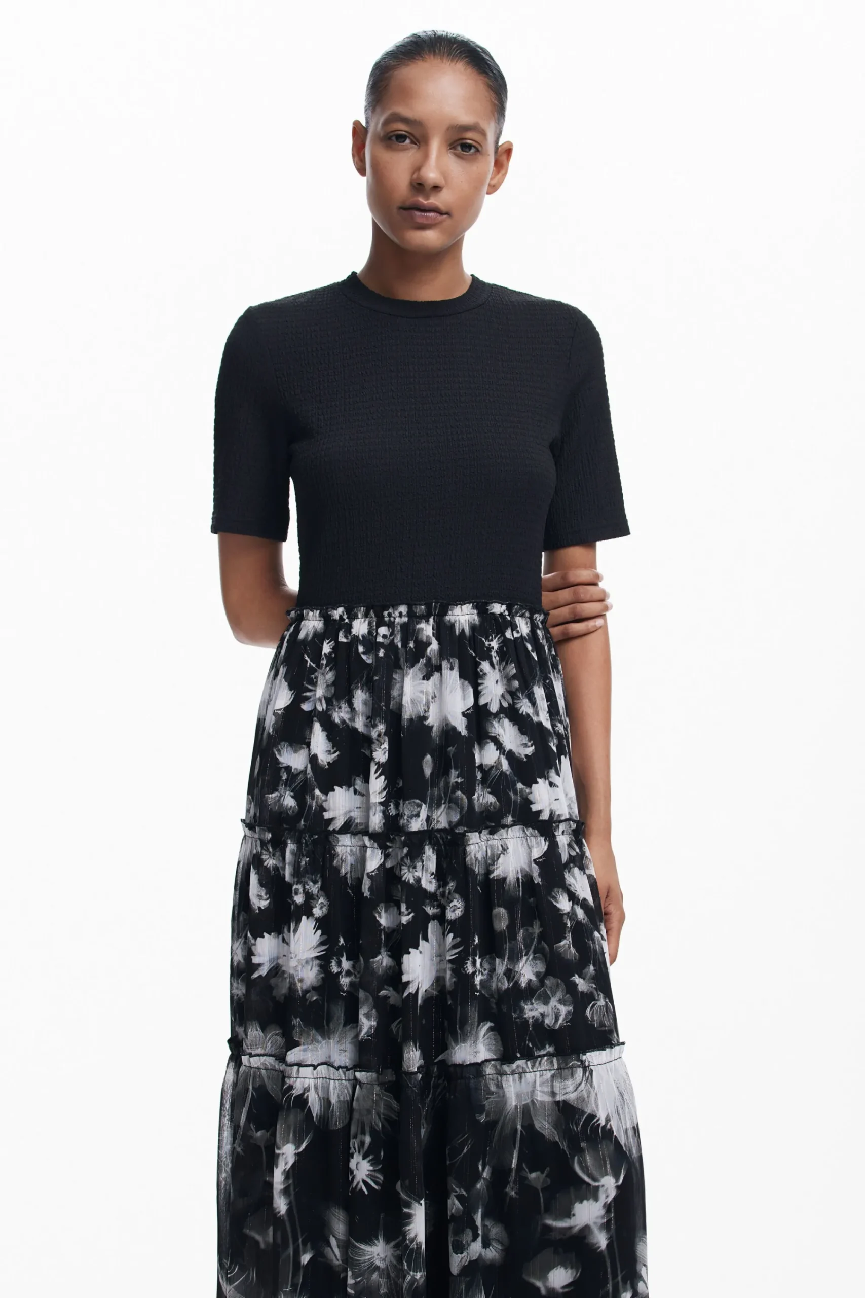 Vestidos Y Monos-Desigual Vestido midi combinado