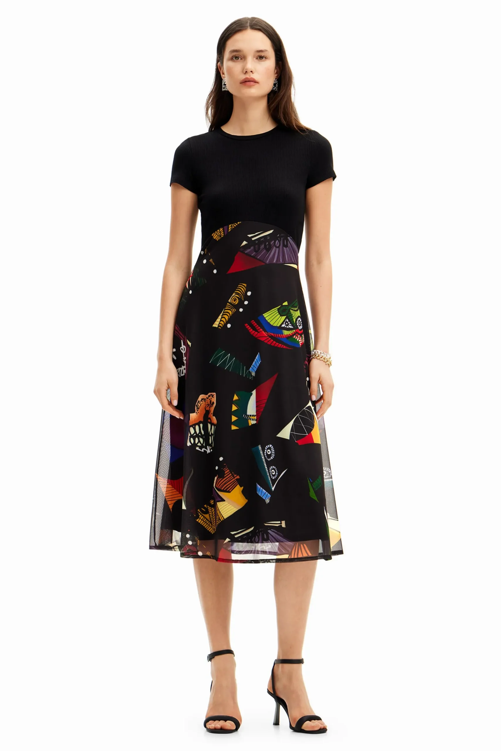 Vestidos Y Monos-Desigual Vestido midi combinado M. Christian Lacroix