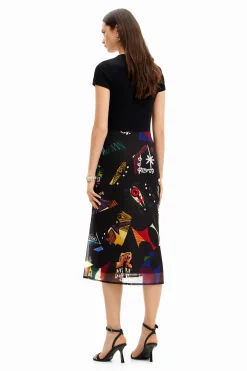 Vestidos Y Monos-Desigual Vestido midi combinado M. Christian Lacroix