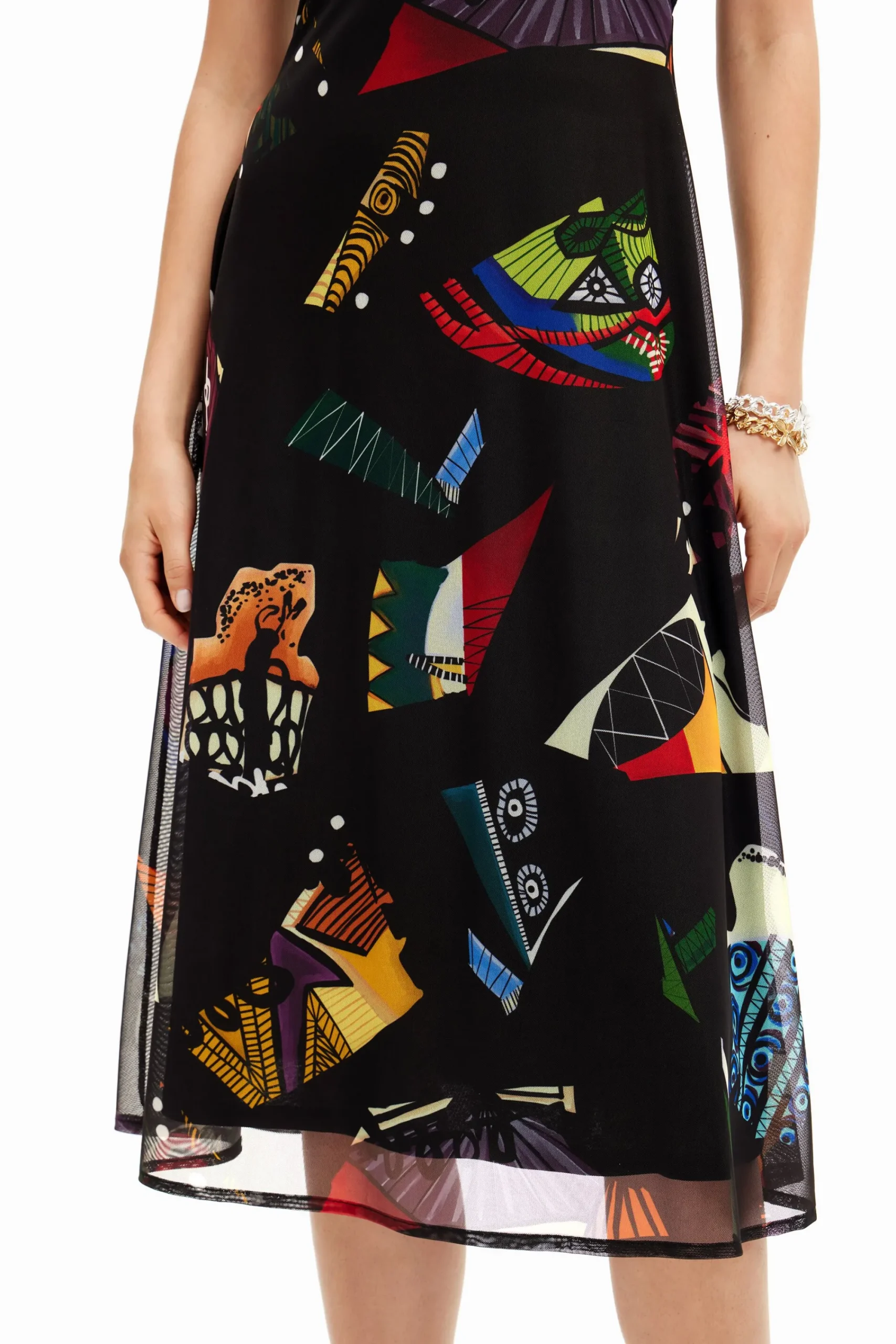 Vestidos Y Monos-Desigual Vestido midi combinado M. Christian Lacroix