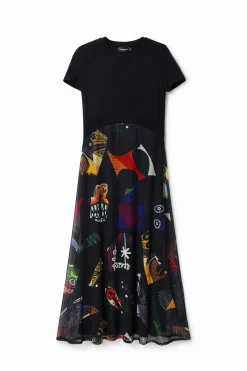 Vestidos Y Monos-Desigual Vestido midi combinado M. Christian Lacroix