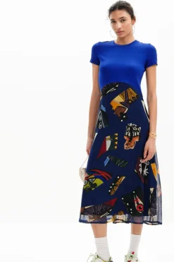 Vestidos Y Monos-Desigual Vestido midi combinado M. Christian Lacroix