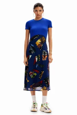 Vestidos Y Monos-Desigual Vestido midi combinado M. Christian Lacroix