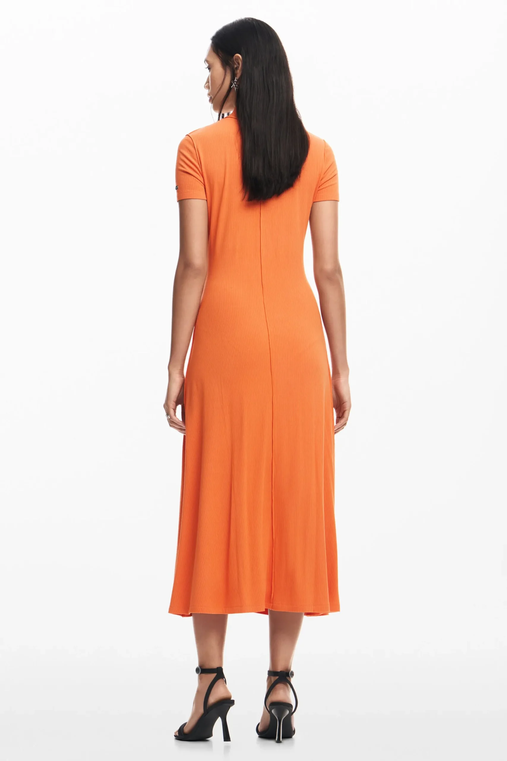 Vestidos Y Monos-Desigual Vestido midi cuello alto