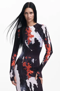 Vestidos Y Monos-Desigual Vestido midi estampado Maitrepierre