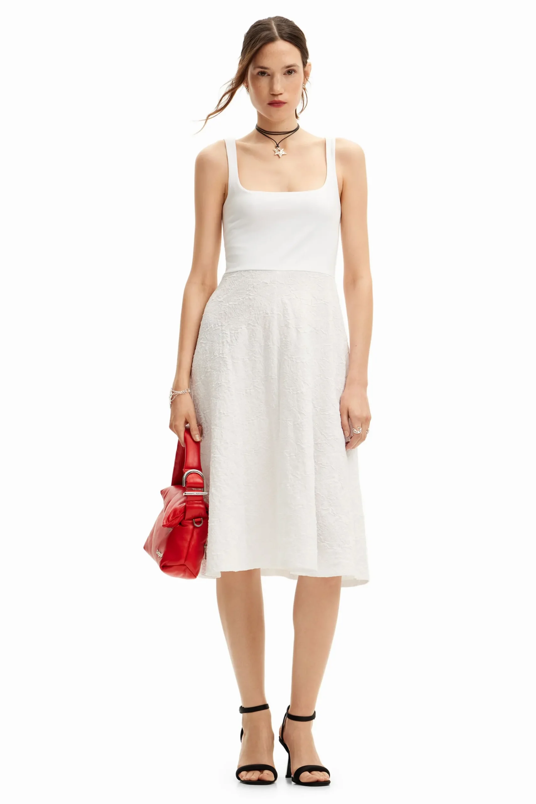 Vestidos Y Monos-Desigual Vestido midi evasé