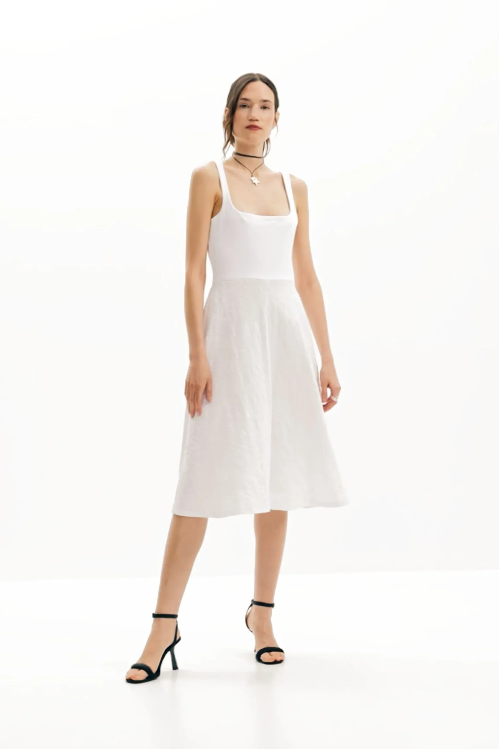 Vestidos Y Monos-Desigual Vestido midi evasé