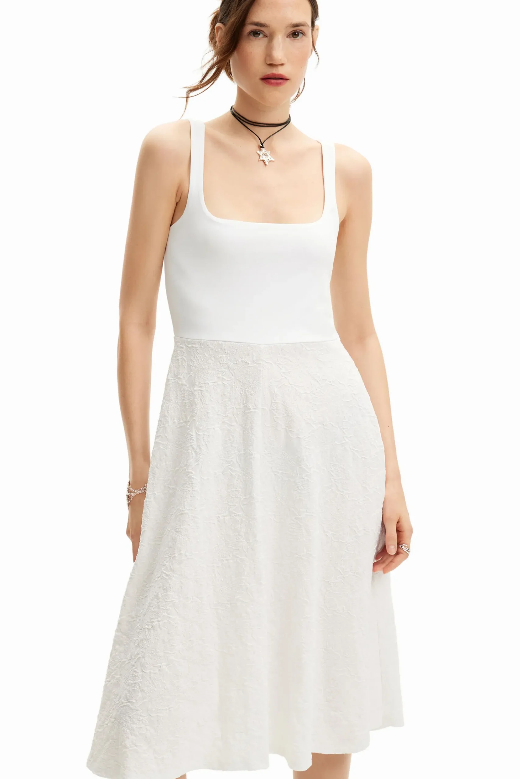 Vestidos Y Monos-Desigual Vestido midi evasé