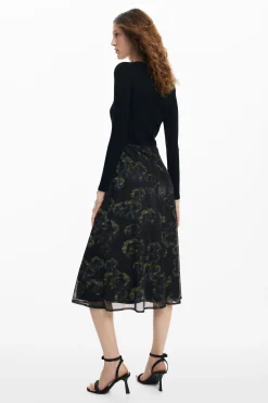 Vestidos Y Monos-Desigual Vestido midi floral M. Christian Lacroix