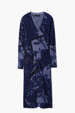 Ropa De Punto|Vestidos Y Monos-Desigual Vestido midi flores