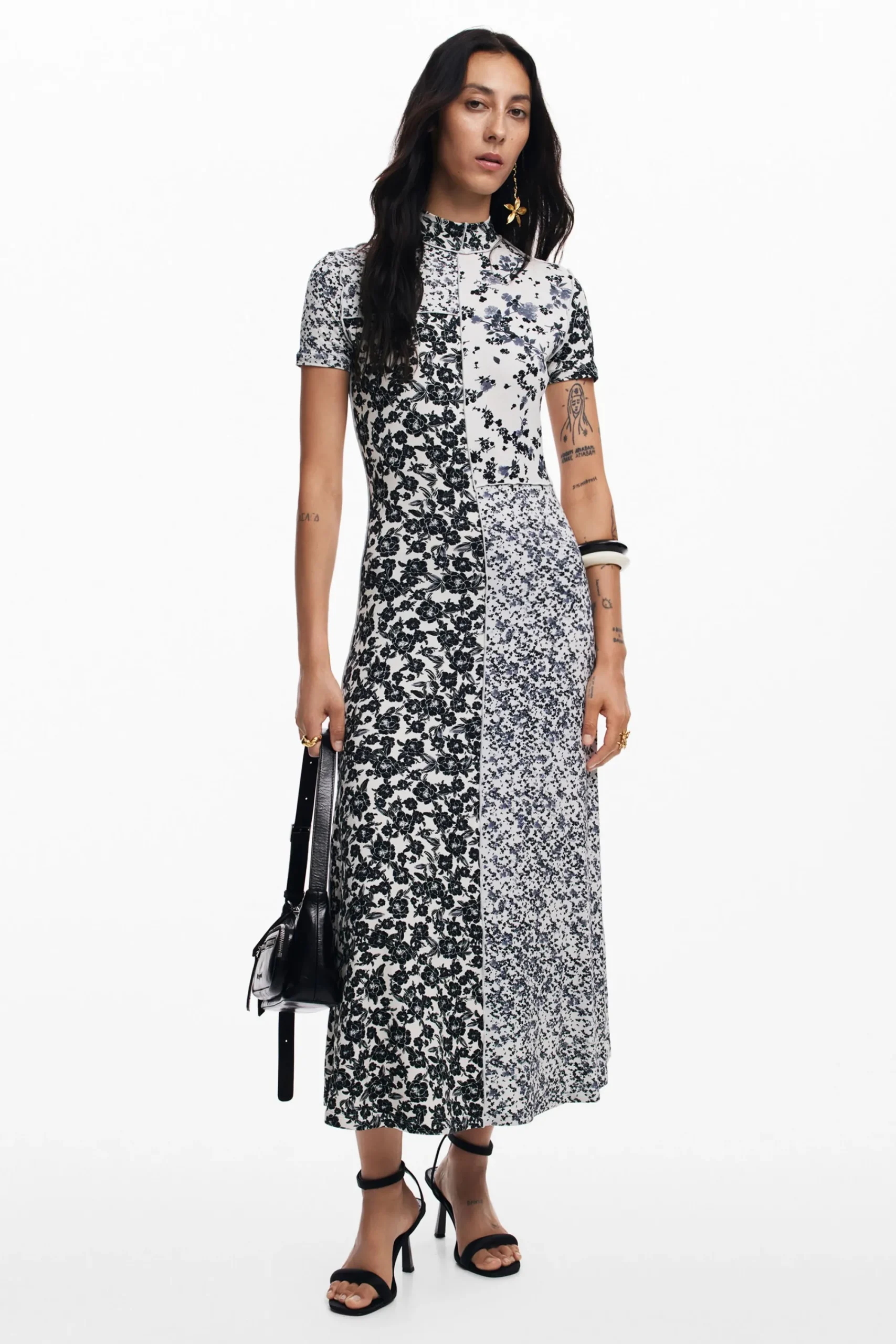 Vestidos Y Monos-Desigual Vestido midi flores