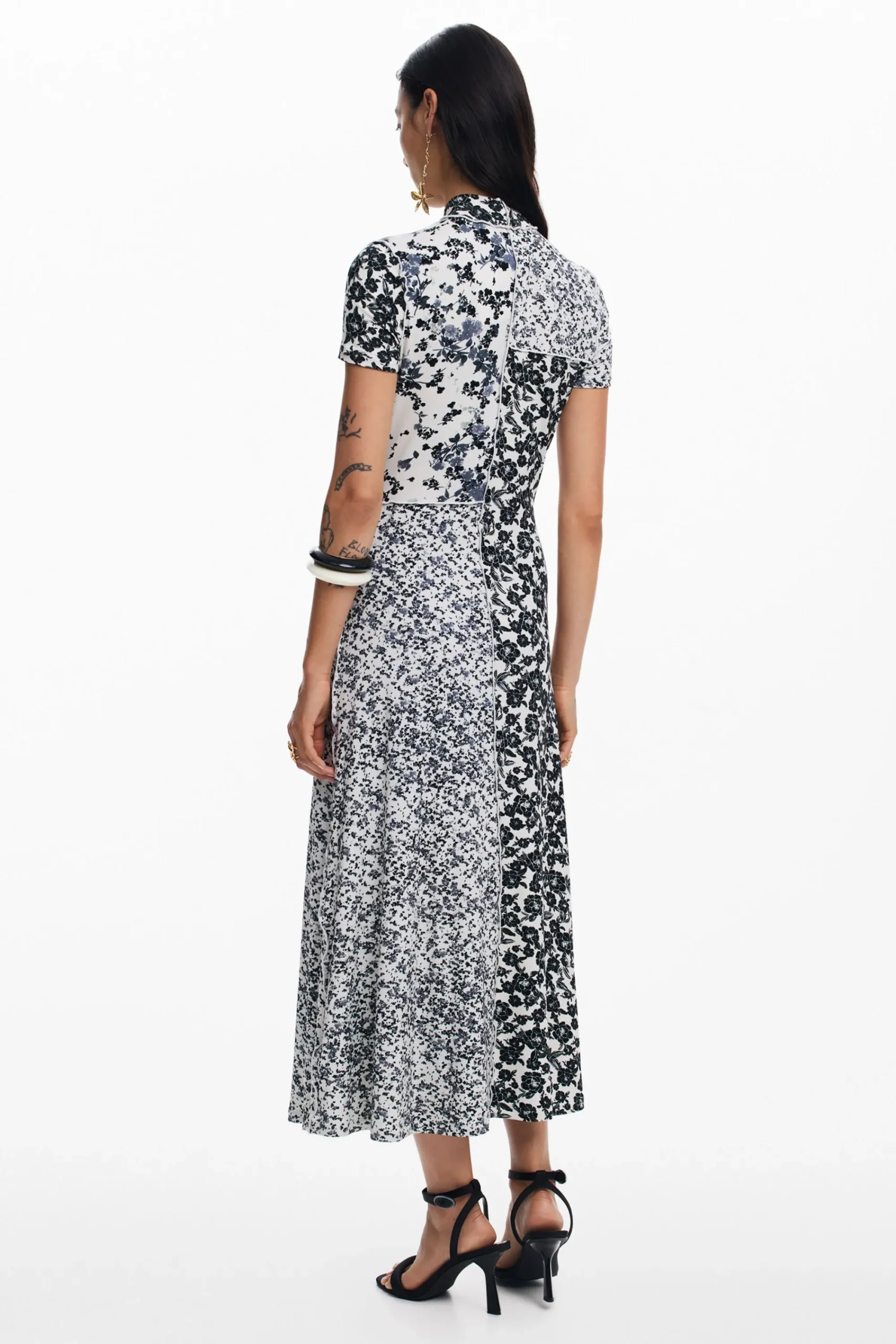 Vestidos Y Monos-Desigual Vestido midi flores